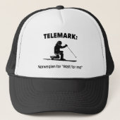 Casquette Télémark : Norvégien Pour "Attendre Pour Moi" (Devant)