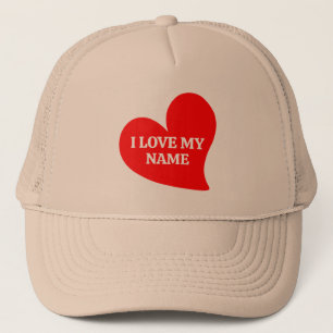 CASQUETTE TENDANCE CŒUR ROUGE JE T'AIME MON VALENTIN ROMANTI