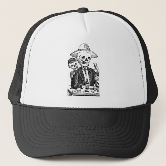 Casquette Tequila potable squelettique et tabagisme, le (Devant)