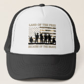 Casquette Terre de libres grâce aux braves Patriotes (Devant)