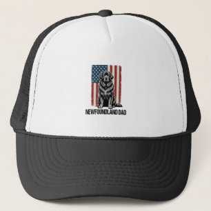 Casquette Terre-Neuve Papa Chien Patriotique Vintage