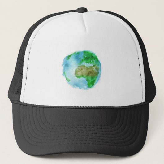 Casquette Terre simple aquarelle (Devant)