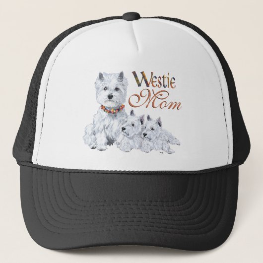 Casquette Terrier Blanc de West Highland Mère & Chiots (Devant)