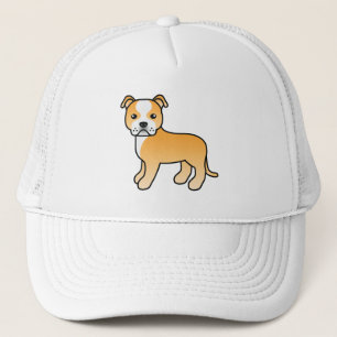 Casquette Terrier Bull Staffordshire Fauve Et Blanc Chien