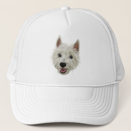 Casquette Terrier des montagnes occidental de sourire (Devant)