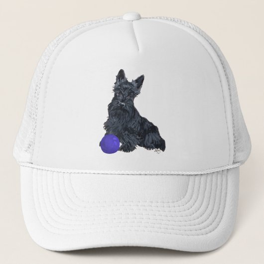 Casquette Térrier Écossais Joue avec moi ! (Devant)
