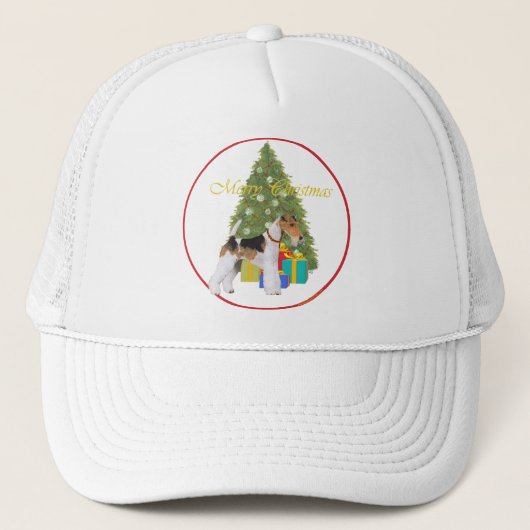 Casquette Terrier Fox à poil dur de Noël (Devant)