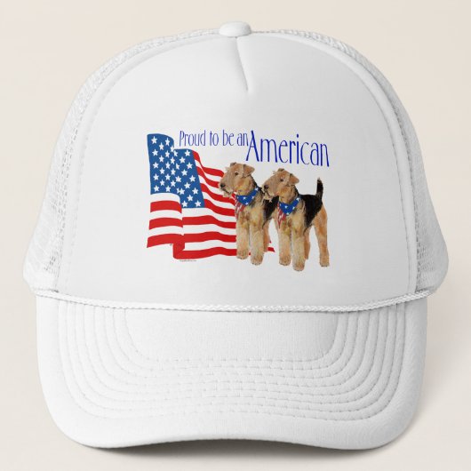 Casquette Terriers Airedale patriotiques (Devant)