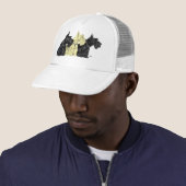 Casquette Terriers écossais noirs et froment (En situation)