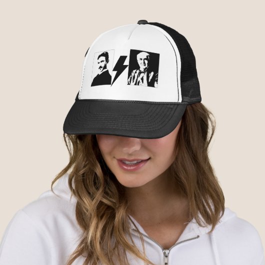 Casquette Tesla et Edison - le AC/DC original. (En situation)
