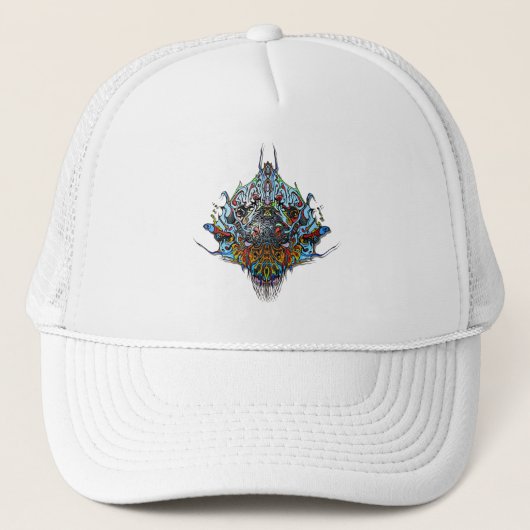 Casquette Tête Alien - Bleu (Devant)