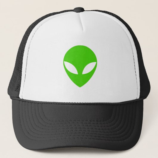 Casquette Tête Alien verte (Devant)