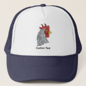 Casquette Tête de coq gris (Devant)