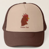 Casquette Tête de Coq Rouge (Devant)