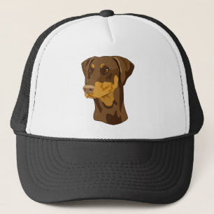 Casquette Tête de dobermann, rouge, Uncropped