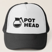 Casquette Tête de pot de café - dessin simple (Devant)