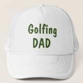 Casquette Texte de papa de golf sur blanc (Devant)