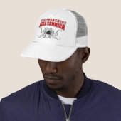 Casquette Texte de rouge de COA de bull-terrier du (En situation)