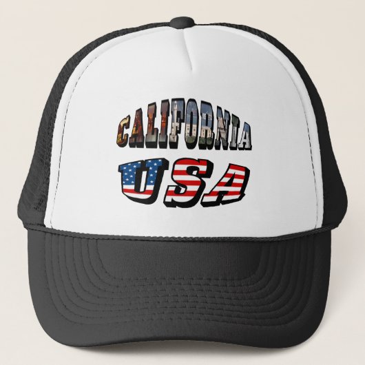 Casquette Texte du drapeau de la Californie (Devant)