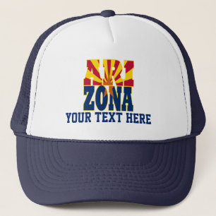 Casquette Texte du drapeau de l'état de l'Arizona