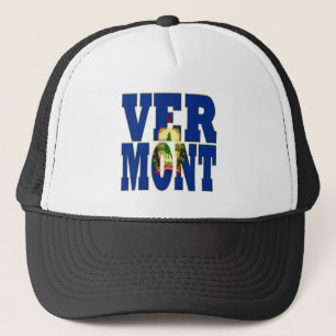 Casquette Texte du drapeau de l'état du Vermont