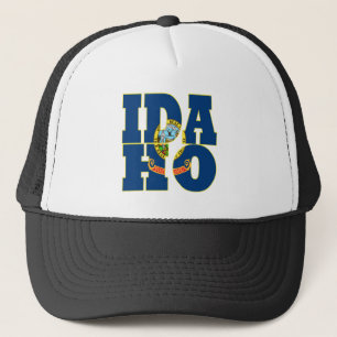 Casquette Texte du drapeau de l'état Idaho