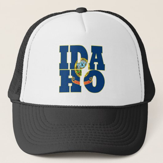 Casquette Texte du drapeau de l'état Idaho (Devant)