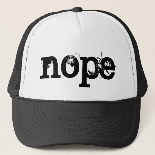 Casquette Texte grunge NOIR NOPE (Devant)