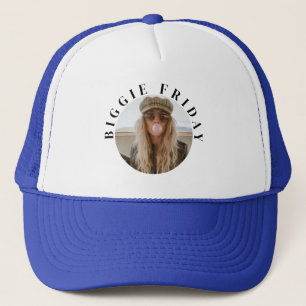 Casquette Texte minimaliste "Biggie vendredi" et photo perso