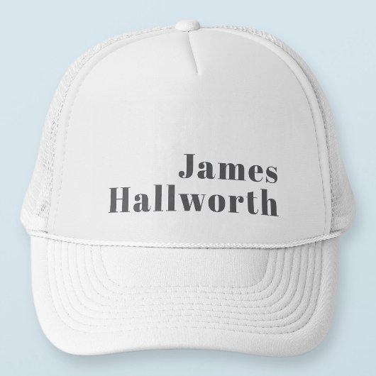 Casquette Texte moderne élégant et rétro | Gris