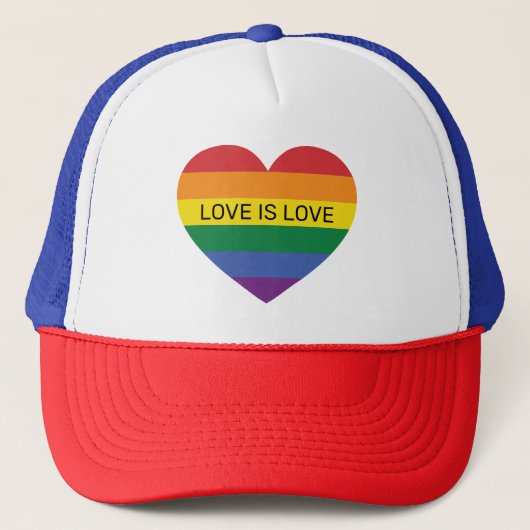 Casquette Texte personnalisé Amour arc-en-ciel (Devant)