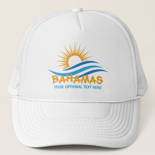 Casquette Texte personnalisé Bahamas (Devant)