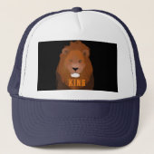 Casquette Texte ROI Imprimé avec Image de Lion-Cap Stylé (Devant)