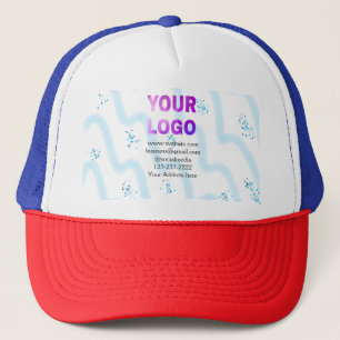 Casquette texte simple minimal ajoutez votre logo/dessin ici
