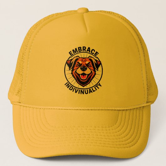 Casquette Texte sur l'individualité, design circulaire (Devant)