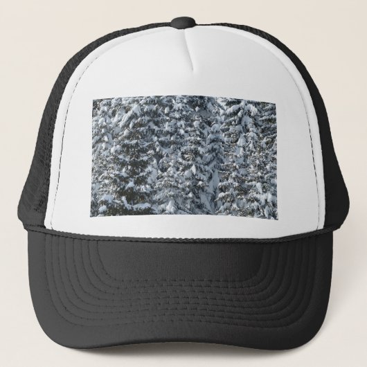 Casquette Texture de l'arbre à neige (Devant)