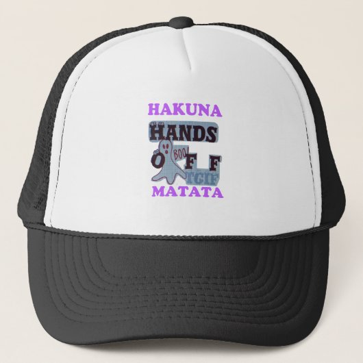 Casquette TGIF Hakuna Matata Hands Off Boo Funny Face (Devant)