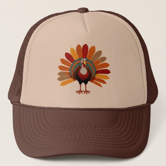 Casquette Thanksgiving Turkey Trucker Hat (Devant)