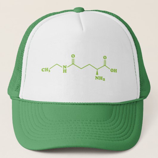 Casquette Thé Théanine Formule chimique moléculaire (Devant)