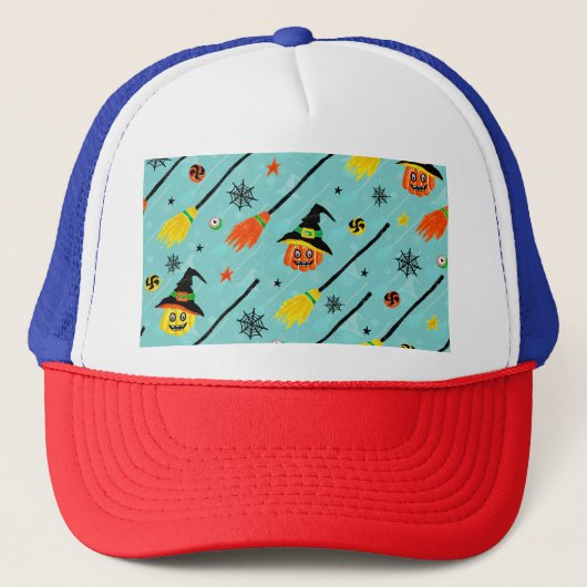 Casquette Thème Halloween Witchen sans couture (Devant)