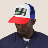 Casquette Thin Green Line Military and Vétérans American Fla (En situation)