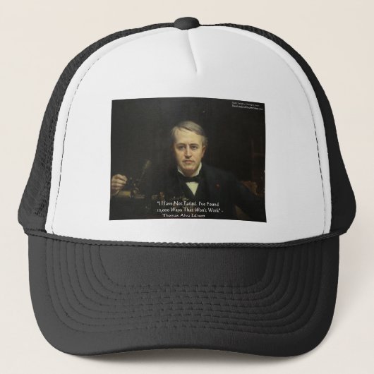 Casquette Thomas Edison "10,000 Ways" Citations de sagesse C (Devant)