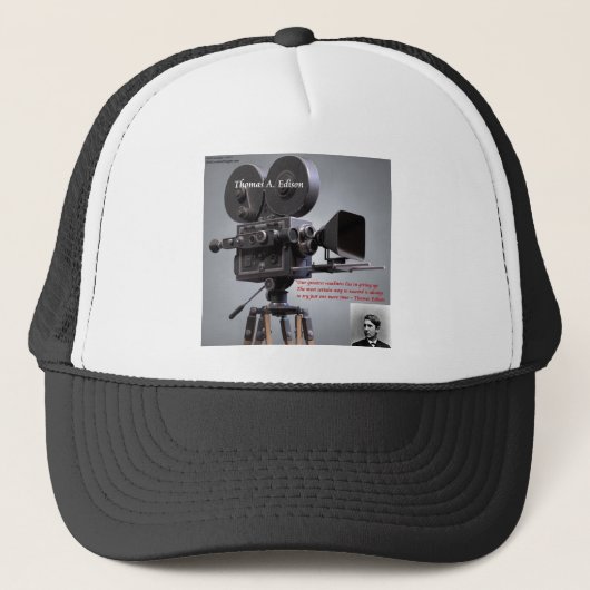Casquette Thomas Edison « Une fois de plus » (Devant)