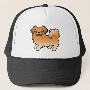 Casquette Tibétain Spaniel Sable Rouge Chien de Dessin Animé
