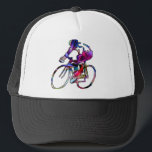 Casquette Tie Dye Cyclist<br><div class="desc">Magnifique,  coutume teinture cycliste design!  Idéal pour montrer votre amour du vélo.</div>