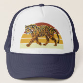 Casquette Tiger Faux Sequin look Retro Sunset (Devant)