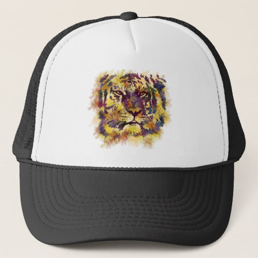 Casquette Tigre aquarelle (Devant)