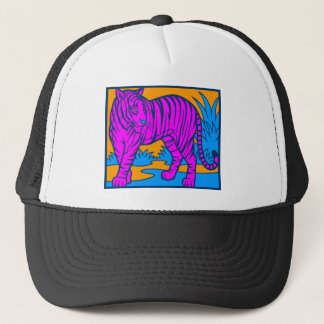 CASQUETTE TIGRE COREY RETRO JUNGLE ANNÉES 80 ROSE