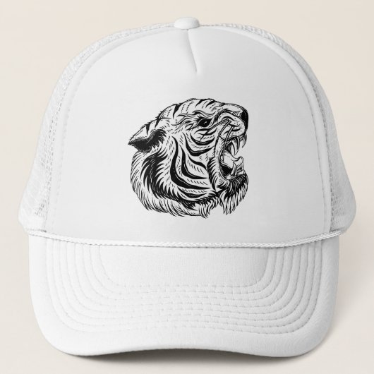Casquette Tigre noir blanc (Devant)
