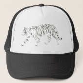 Casquette Tigre noir et blanc (Devant)